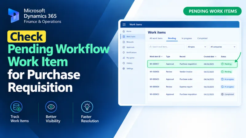 Check Pending Workflow Work Item for Purchase Requisition