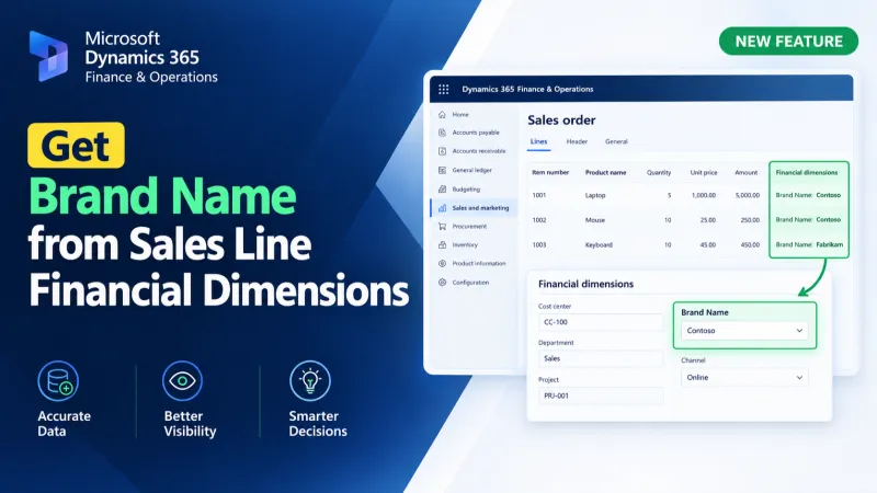 Get Brand Name from Sales Line Financial Dimensions