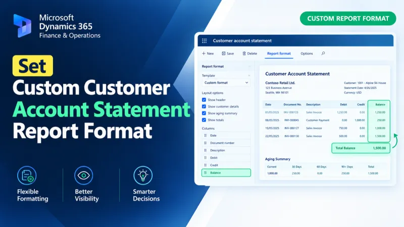 Set Custom Customer Account Statement Report Format